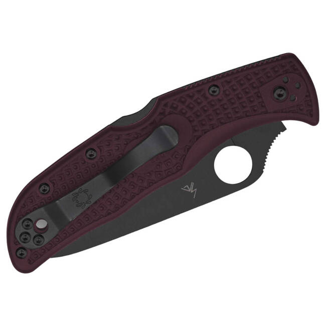 "EndelaLightweight Micro-Melt PD#1 Black Blade Sprint Run" POCKET KNIFE - SPYDERCO