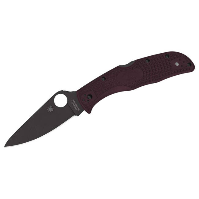 "EndelaLightweight Micro-Melt PD#1 Black Blade Sprint Run" POCKET KNIFE - SPYDERCO