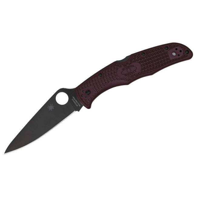 "Endura 4 Lightweight Micro-Melt PD#1 Black Blade Sprint Run" POCKET KNIFE - SPYDERCO