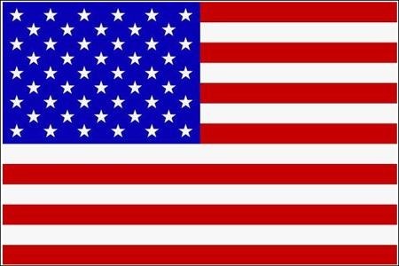 FLAG 30 x 46 cm with wooden stick UNITED STATES OF AMERICA