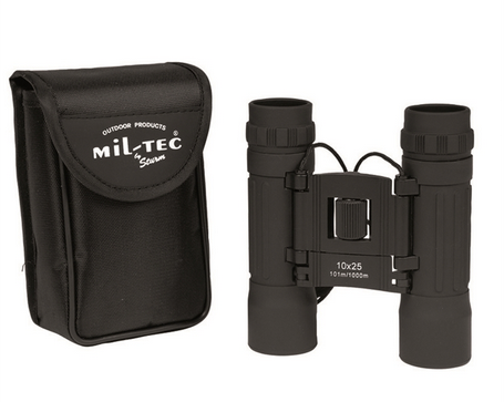 FOLDABLE BINOCULARS - 10X25 - BLACK - MIL-TEC