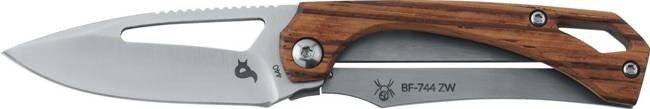 FOLDING KNIFE - "RACLI" - BLACKFOX® - ZEBRA WOOD