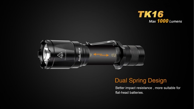 Flashlight Fenix TK16, water resistant