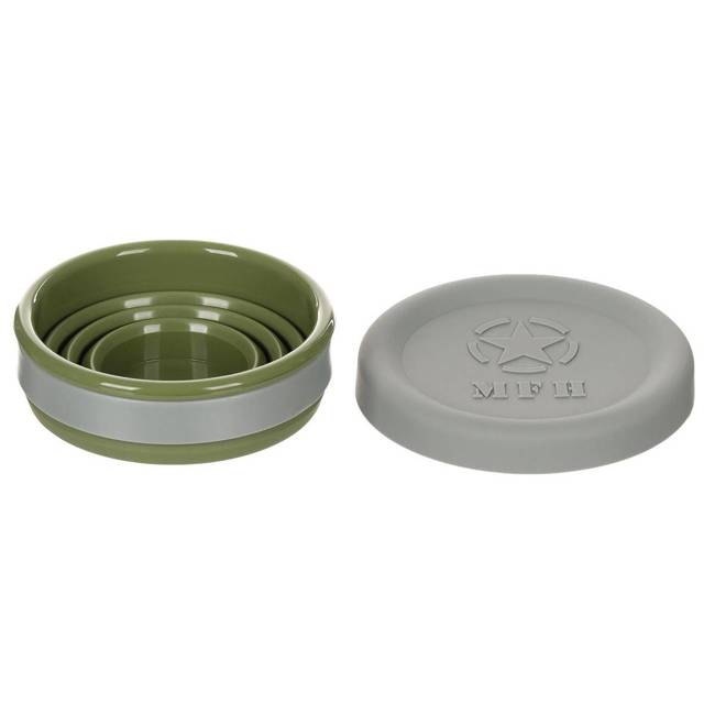 Folding Cup - With lid - Silicone - 200 ml - OD Green