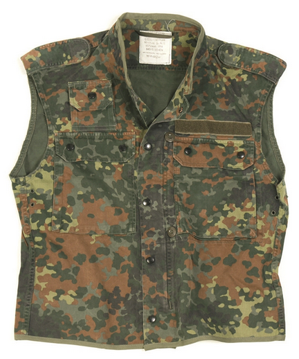 GERMAN SURVIVAL VEST - FLECKTARN - USED