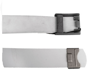 GERMAN WHITE COMBAT BELT ′FELDJÄGER′ USED - Military Surplus