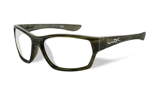 Glasses - Wileyx - MOXY Frame Olive Stripe/Smoke grey lens