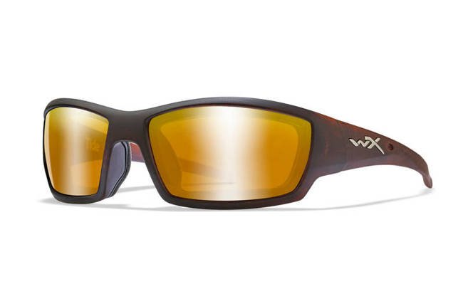 Glasses - Wileyx - TIDE Pol Amber Gold Mirror Matte Hickory Brown Frame