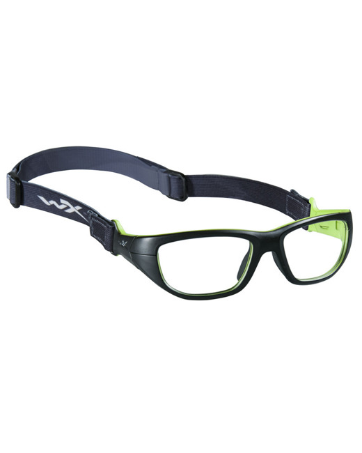 Glasses - Wileyx - VICTORY Clear Matte Black/Lime Green Frame