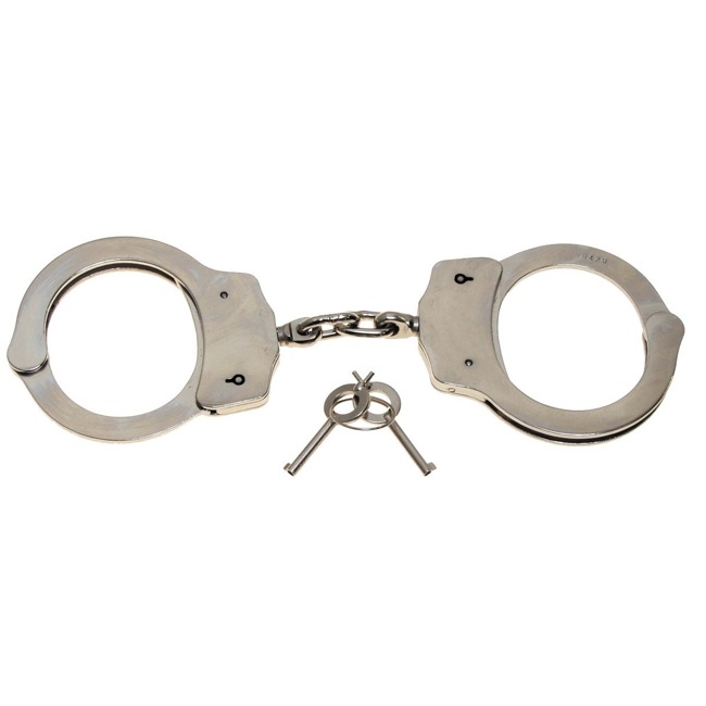 Handcuffs "Deluxe", nickel plated, 2 keys