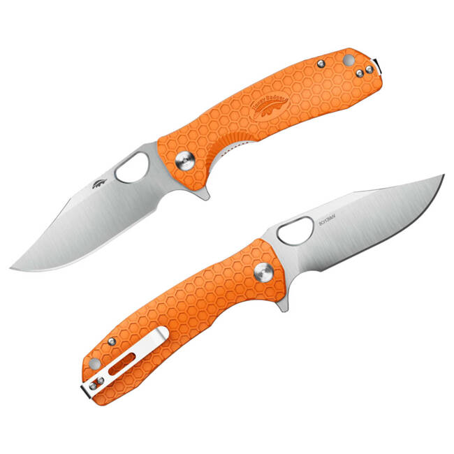 Honey Badger - ORANGE - SMALL - CLIPPOINT POCKET KNIFE 