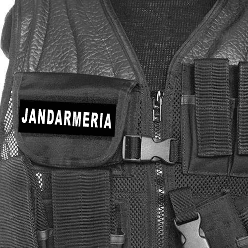 JANDARMERIA TACTICAL VEST - WITH NET AND BELT - BLACK