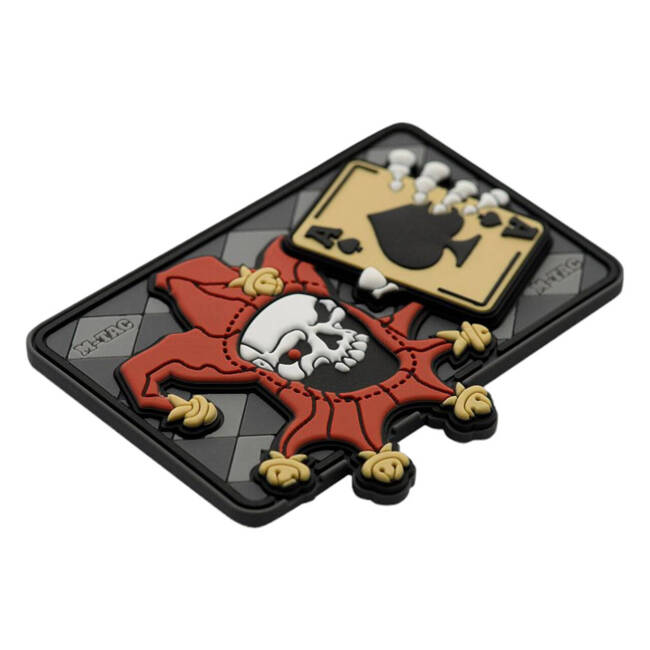 JOKER SKULL PATCH - 3D PVC - BLACK - M-TAC