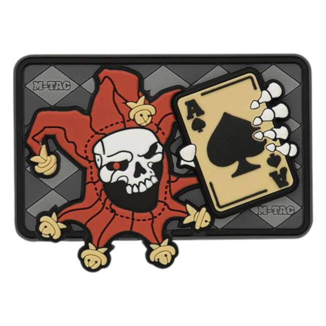 JOKER SKULL PATCH - 3D PVC - BLACK - M-TAC