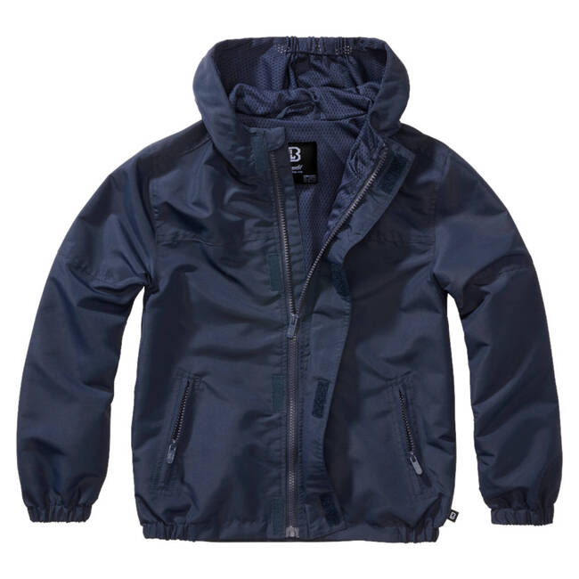 KIDS SUMMER JACKET WITH FRONT ZIPPER - WINDBREAKER - NAVY BLUE - BRANDIT