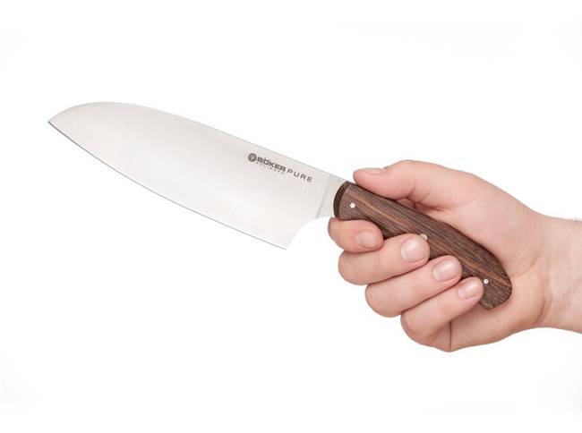 KITCHEN KNIFE PURE CPM BERGISCHE EICHE SANTOKU - BOKER