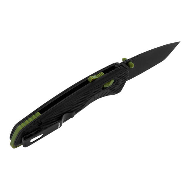 KNIFE WITH ASSISTED OPENER AEGIS AT TANTO BLACK - SOG