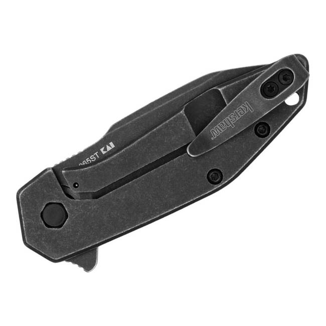 KNIFE WITH ASSISTED OPENER GRAVEL SERRATED ALL - BLACK - KERSHAW