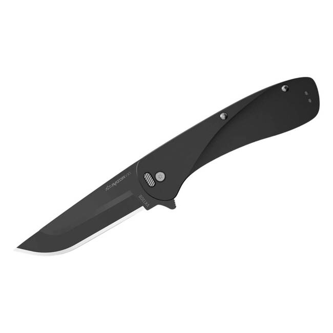 KNIFE WITH ASSISTED OPENER RAZOR VX1 3.0" ALUMINUM - ALL BLACK - OUTDOOR EDGE