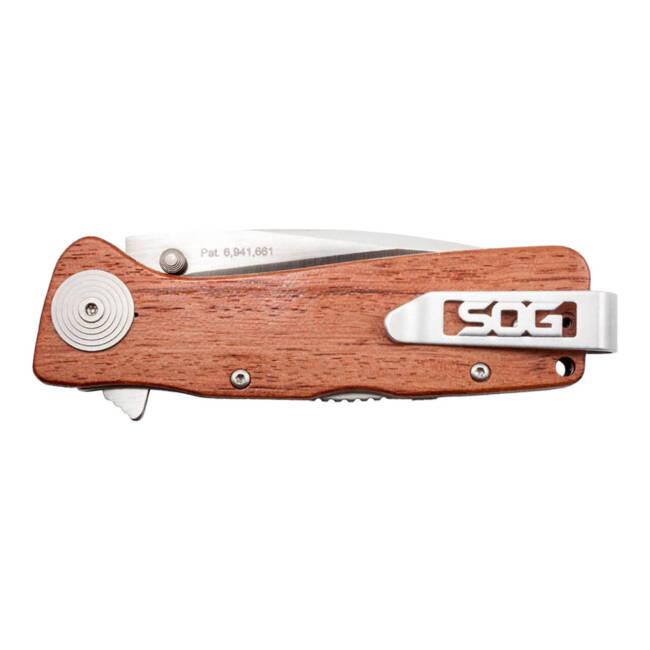 KNIFE WITH ASSISTED OPENER TWITCH XL WOOD - SOG