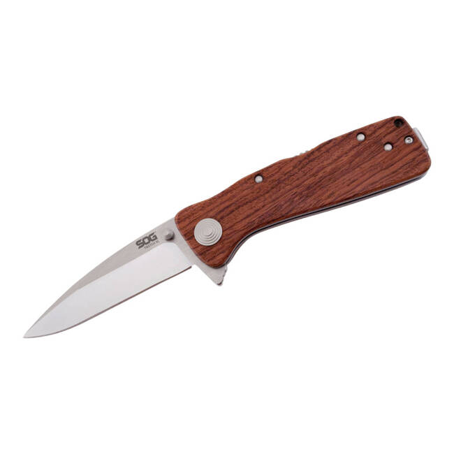 KNIFE WITH ASSISTED OPENER TWITCH XL WOOD - SOG