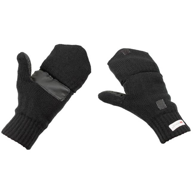 KNITTED GLOVES - BLACK - MFH