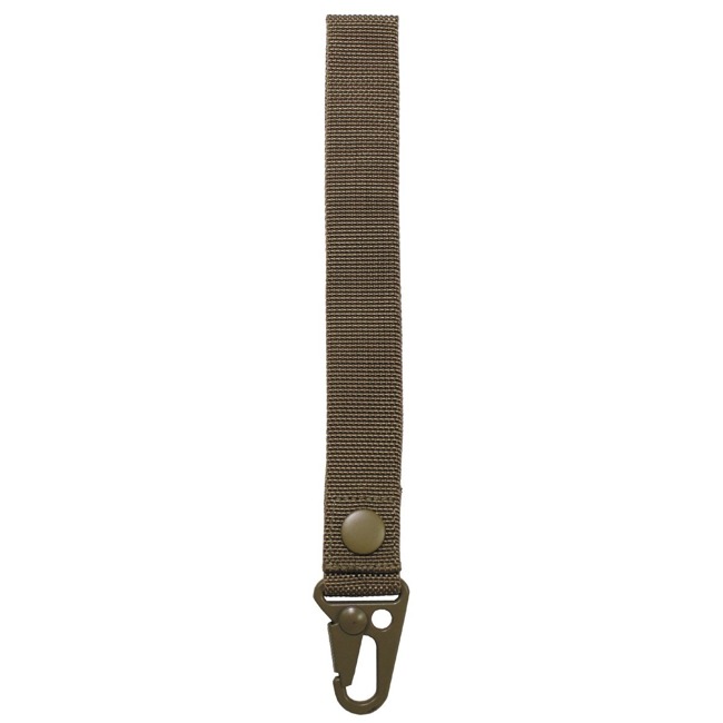 Key chain, ring, trinket, carabiner, "Tactical II", length 20 cm, coyote tan