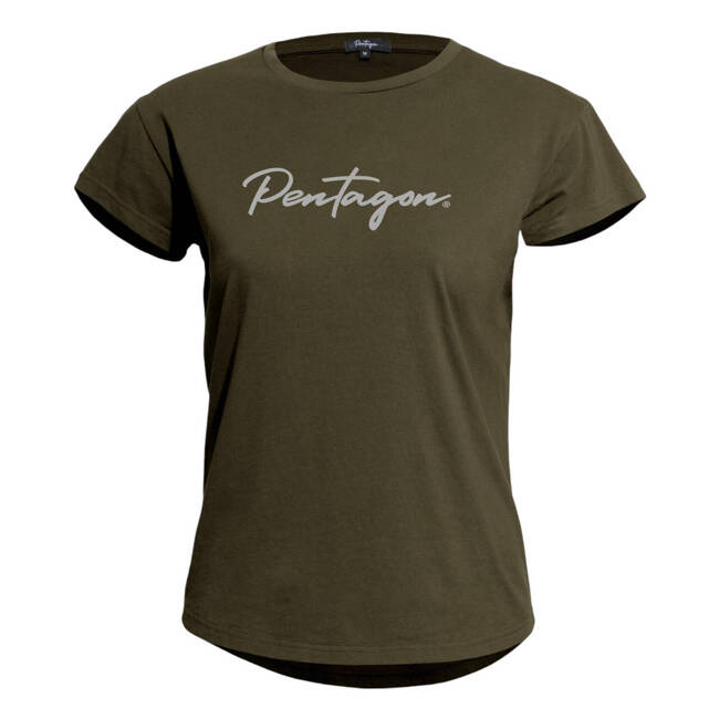 LADIES WHISPER T-SHIRT - CALLIGRAPHY - RAL7013  - PENTAGON