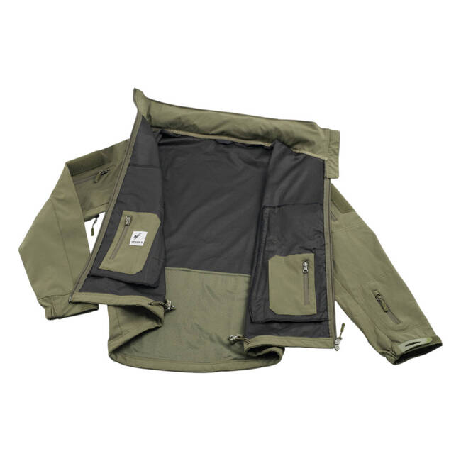 LIGHT SOFTSHELL JACKET - SCORPION - GREEN OD - DEFCON 5