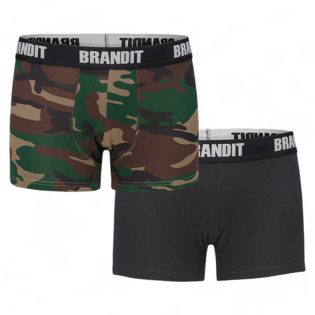 LOGO BOXERS - WOODLAND/BLACK - BRANDID (2/PACK)