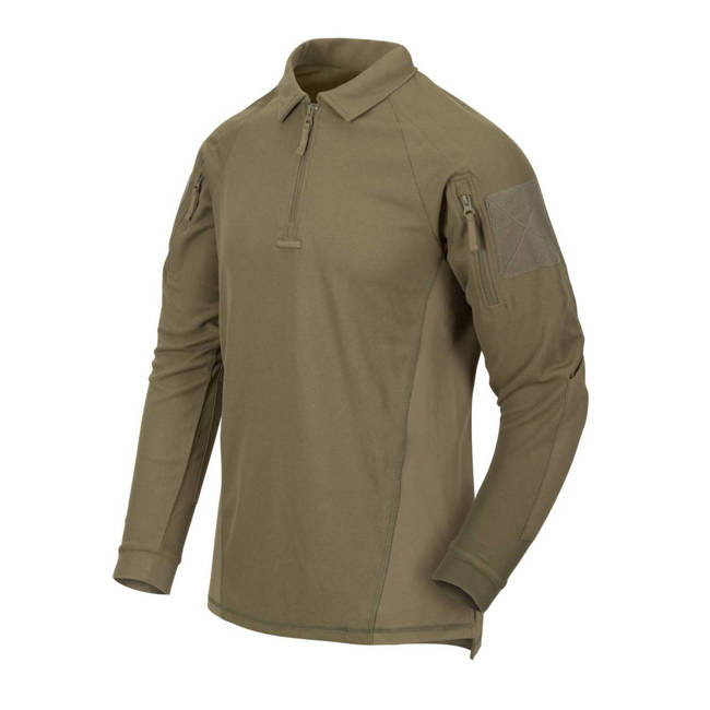 LONG SLEEVE POLO SHIRT - "RANGE®" - Helikon Tex® - ADAPTIVE GREEN