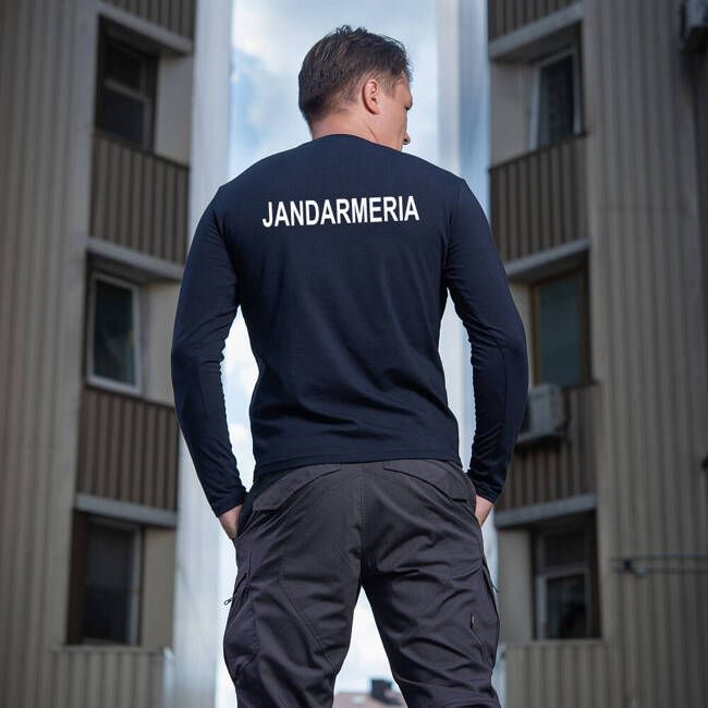 LONG-SLEEVED T-SHIRT - JANDARMERIA - DARK NAVY BLUE  - WITHOUT EPAULETS