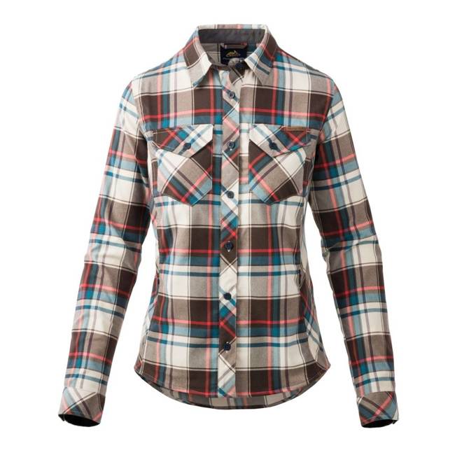 MARIGOLD WOMAN`S SHIRT - FOGGY MEADOW PLAID - HELIKON  