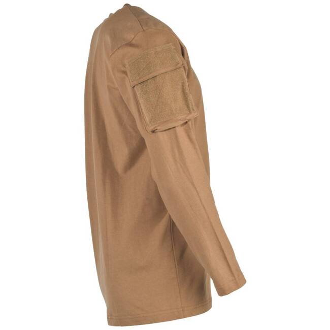 MFH US Coyote long shirt with Velcro pockets on the sleeves of, 170g/m2