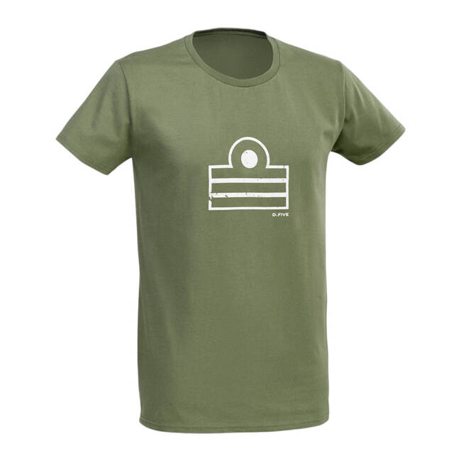 MILITARY RANK PRINTED COTTON T-SHIRT - TDVM - GREEN OD - DEFCON5