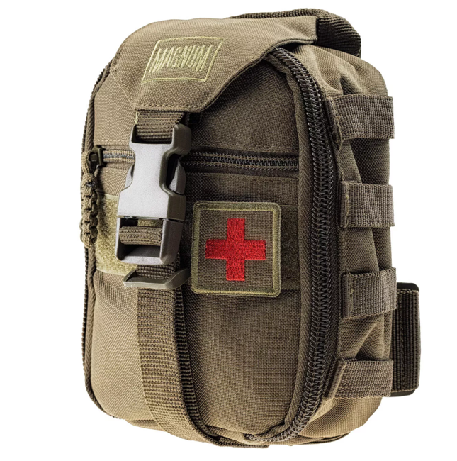 MOLLE POUCH FOR FIRST AID KIT - 18x14x7 CM - Magnum® - OLIVE GREEN