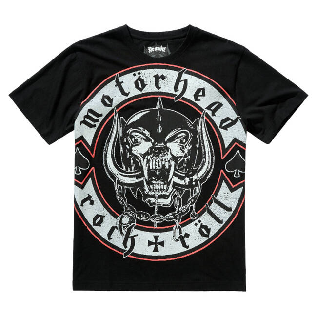 MOTÖRHEAD COTTON T-SHIRT WITH ROCK RÖLL PRINT - BLACK - BRANDIT