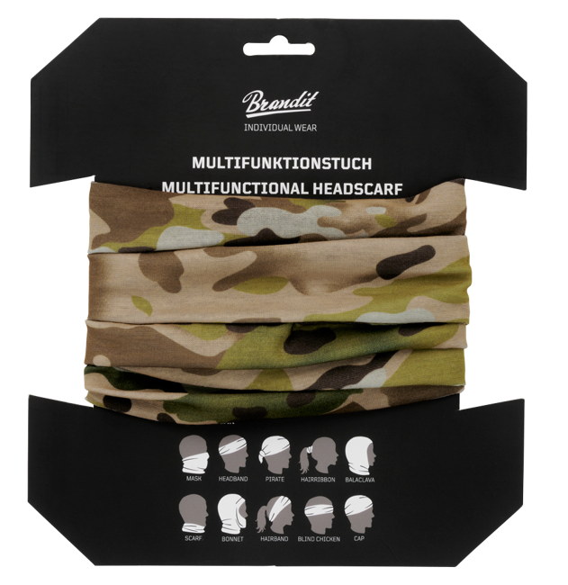 MULTIFUNCTIONAL BANDANA - TACTICAL CAMO - BRANDIT