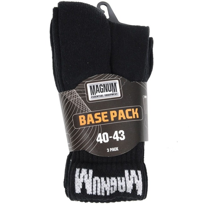 Magnum 3 Base Pack - Black Socks 