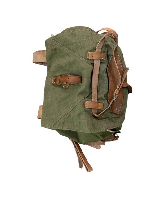 Military Rucksack- Cold War Romanian army (Canvas) - vintage rare - Like new 