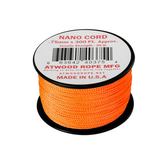 NANO NYLON CORD - 36 LBS./ 17 KG - 91 M/300 FT. - HELIKON-TEX - NEON ORANGE