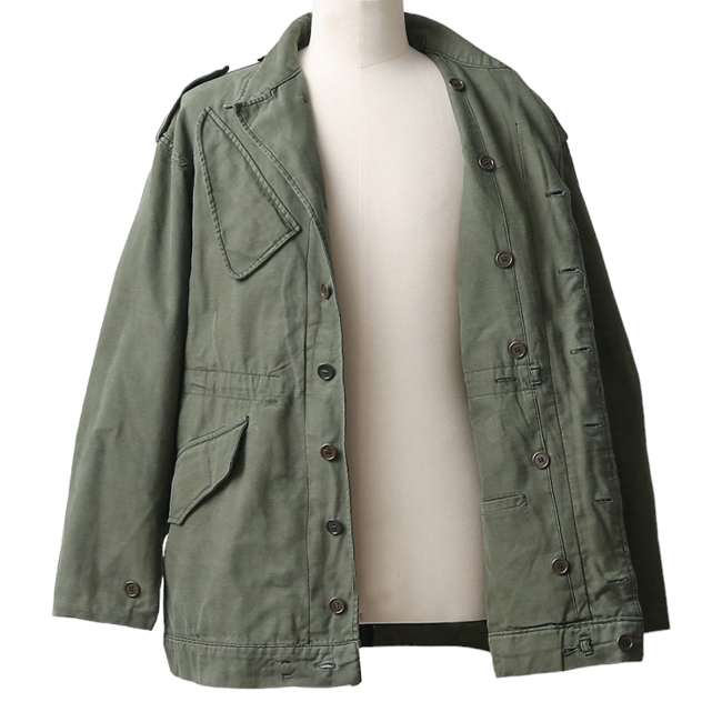 NATO FIELD JACKET WITHOUT LINING - MILITARY SURPLUS DUTCH ARMY - 80'S-90'S - OD GREEN - LIKE NEW