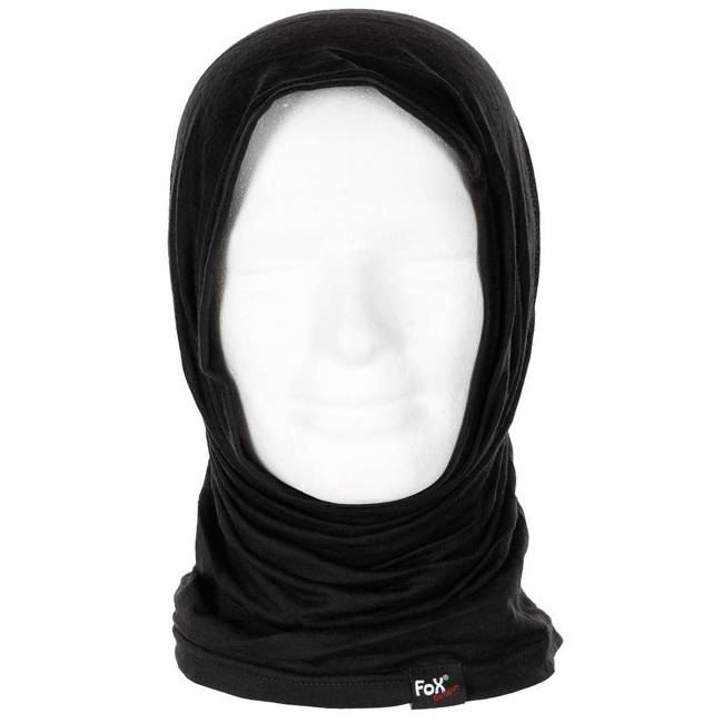 NECK GAITER - "MERINO LITE" - Fox Outdoor® - BLACK