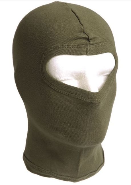 OD ONE-HOLE FINE-RIBBED COTTON BALACLAVA