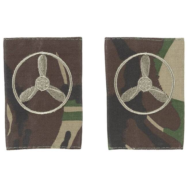 PAIR OF EPAULETS - AIRCRAFTMAN TECHNICIAN - MILITARY SURPLUS BRITISH ARMY - DPM CAMO - AS NEW