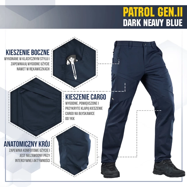 PATROL GEN.II FLEX TACTICAL PANTS, DARK NAVY BLUE  - M-TAC