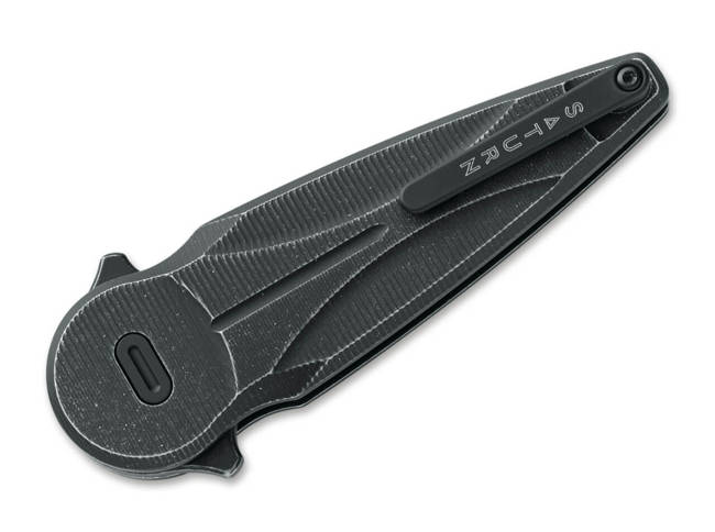 POCKET KNIFE - "SATURN ALUMINIUM" - Fox Knives® - ALL BLACK