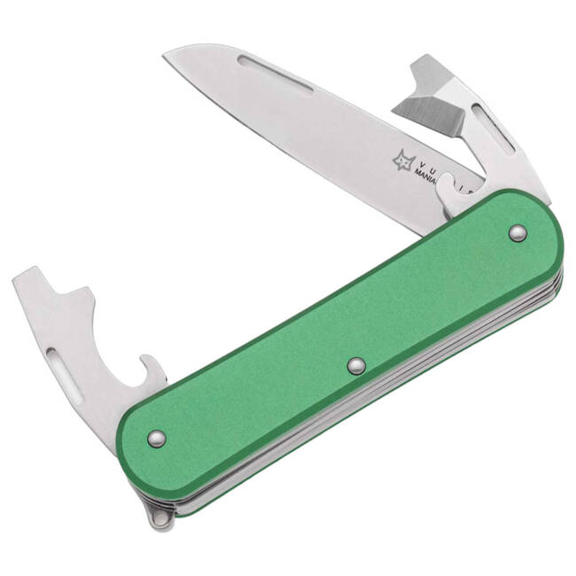 POCKET MULTI-TOOL - "Fox Vulpis 130-3 Aluminum Green OD" - FOX KNIVES