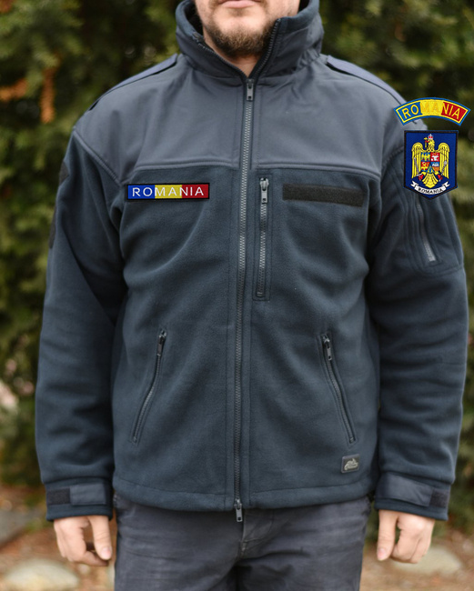 POLAR JACKET - "CLASSIC ARMY" - Helikon Tex® - NAVY BLUE -  WITH EMBLEMS - ANP