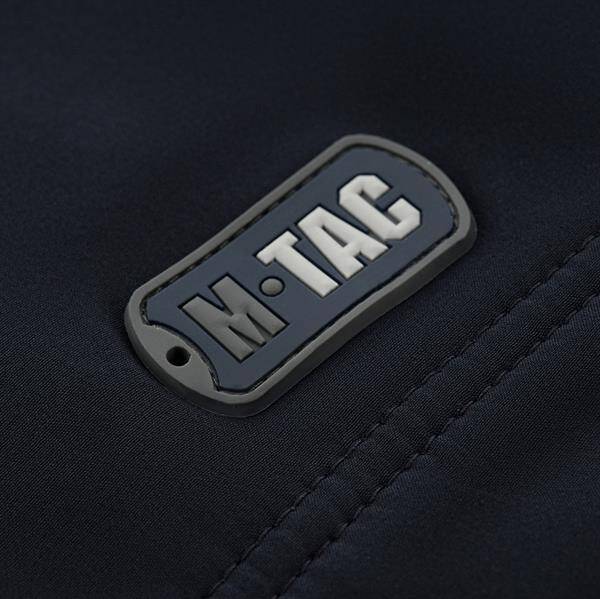 POLICE SOFTSHELL JACKET, DARK NAVY BLUE - M-TAC - WITH EMBLEMS - JANDARMERY IJJ